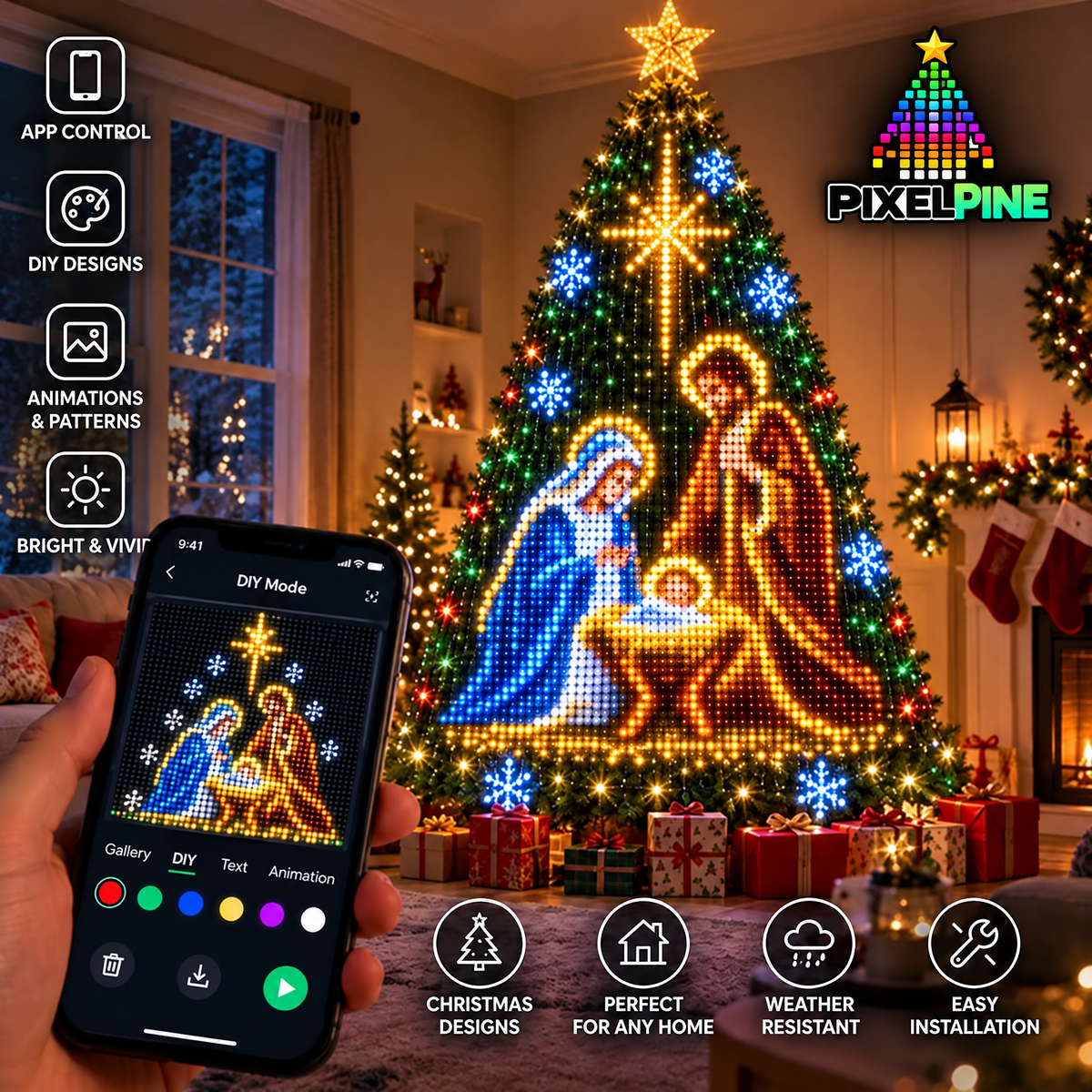 PixelPine™ Smart Christmas Lights